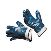 Перчатки рабочие, нитриловые, полное покрытие, синие