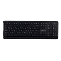 Клавиатура беспроводная Delux DLK-1900OGB, ENG/RUS/KAZ, черная