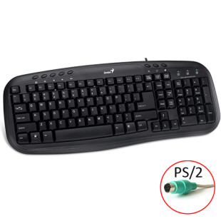 Keyboard KB-M200 Black, PS2,kaz/rus,eng ,BB, Genius.