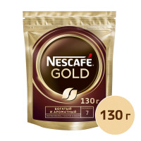 Кофе растворимый Nescafe Gold, 130 гр, вакуумная упаковка