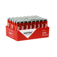 Батарейки Smartbuy мизинчиковые АAA LR03 24A, 1.5V, алкалиновые, 40 шт./уп, цена за упаковку
