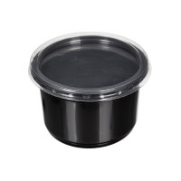 Контейнер суповой одноразовый, объем 500 мл, черный, ПЭТ