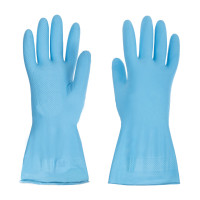 Перчатки нитриловые Laima, размер M, хлопчатобумажное напыление, прочные, синие