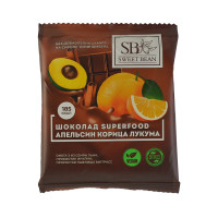 Шоколад Superfood "Sweet Bean", апельсин, корица и лукума, без сахара, 35 гр