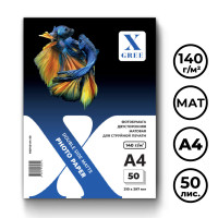 Фотобумага двусторонняя X-Gree, A4 формат, 140 г/м2, 50 листов, матовая