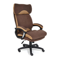 Кресло для руководителя Duke, флок/ткань, коричневое