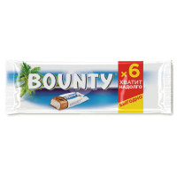 Шоколад батончиктері Bounty, 6 дана/қапт, 165 гр