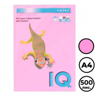 Бумага IQ Color Neon, А4, 80 г/м2, 500 листов, розовый неон