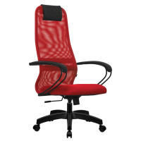 Кресло для руководителя Метта SU-BP-8 PL, ткань, сетка, красное