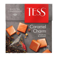Чай Tess Caramel Charm, черный фруктовый, 20 пирамидок