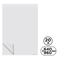 Блок бумаги для флипчарта Berlingo,  размер 640*960 мм, 20 листов, белый, в клетку