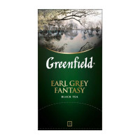 Шай Greenfield Earl Gray Fantasy, бергамотты қара шай, 25 қалташа