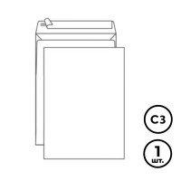 Конверт вертикальный KUVERT, формат С3 (320*440 мм), белый, отрывная лента