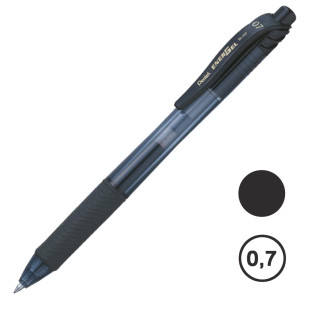 Ручка гелевая автоматическая Pentel EnerGel-X, 0,7 мм, черная, цена за штуку