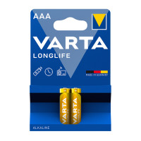 Батарейки Varta LONGLIFE Micro мизинчиковые AAA LR03, 1.5V, 2 шт./уп, цена за упаковку
