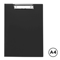 Папка-планшет OfficeSpace, А4, с верхним прижимом и крышкой, черный