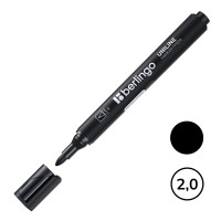 Флипчарттарға арналған маркер Berlingo, ұшы дөңгеленген 2 мм, қара, баға бір дана үшін