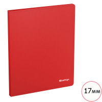 Папка Berlingo "Soft Touch" с зажимом, А4 формат, корешок 17 мм, красная