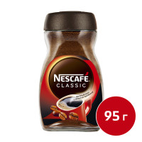 Ерігіш кофе Nescafe Classic, 95 гр, шыны банка