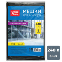 Мешки для мусора OfficeClean на 240 л, 5 шт., особо прочные