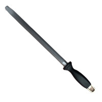 Точилка для ножей Yiwumart, с ручкой, мусат, 41,7 см, сталь-пластик, серебристо-черный
