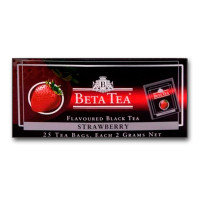 Чай Beta Tea, черный, с клубникой, 25 пакетиков