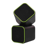 Колонки Smartbuy Cute, 6 Вт, MiniJack 3.5, USB, черные/зеленые