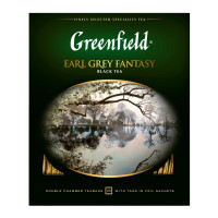 Чай Greenfield Earl Grey Fantasy, черный с бергамотом, 100 пакетиков