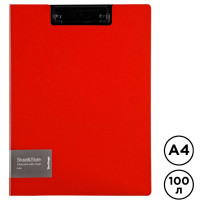 Папка-планшет Berlingo "Steel&Style", А4, с верхним прижимом и крышкой, красная