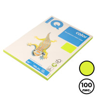 Бумага IQ Color Neon, А4, 80 г/м2, 100 листов, зеленый неон