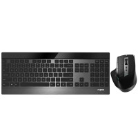 Беспроводной набор Rapoo 9900M,  клавиатура и мышь, USB, рус/англ., черный