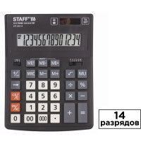 Калькулятор настольный Staff Plus STF-333, 14 разрядов, 200*154 мм, черный