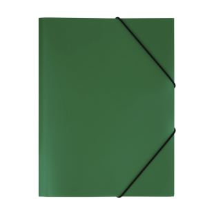 Папка Стамм, А4 формат, 500 мкм, на резинке, зеленая