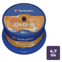 Диск DVD-R Verbatim, 4,7 Gb, 16х, 50 дана/қапт