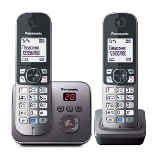 Dect телефон Panasonic KX-TG6822RUM, черно-серый