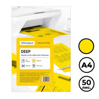Бумага OfficeSpace Deep, А4, 80 г/м2, 50 листов, желтая