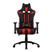 Игровое компьютерное кресло Aerocool AC120 AIR-BR, искусственная кожа, черно-красный
