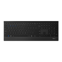 Клавиатура беспроводная Rapoo E9500M, ультартонкая, Bluetooth, ENG/RUS, аллюминий, чёрная