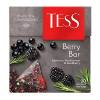 Чай Tess Berry Bar, черный фруктовый, 20 пирамидок