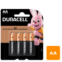 Батарейки Duracell пальчиковые AA LR6/MN1500, 1.5 V, 4 шт./уп., цена за упаковку