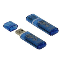 USB-флешка 32 Gb, Smartbuy "Glossy series", USB 2.0, голубая