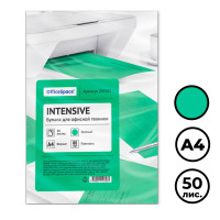 Бумага OfficeSpace Intensive, А4, 80 г/м2, 50 листов, зеленая