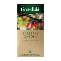 Шай Greenfield Barberry Garden, қара шай, 25 қалташа