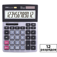 Калькулятор настольный Deli "1671", 12 разрядов, 184*134*26 мм, серый