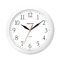 Часы круглые Troyka, d=29 см, белые, пластиковые