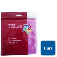 Салфетка универсальная из микрофибры TZLine Universal, размер 35*35 см, розовая