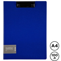 Папка-планшет Berlingo "Steel&Style", А4, с верхним прижимом и крышкой, синяя