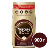 Ерігіш кофе Nescafe Gold, 900 гр, вакуумды қаптама