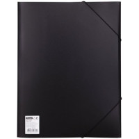 Папка OfficeSpace, А4 формат, 500 мкм, на резинке, черная