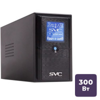 ИБП SVC V-500-L-LCD, 500ВА/300Вт, черный